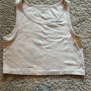 American Eagle Outfitters Beige Ribbed Tank Top